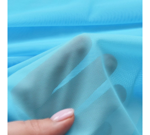 11/1 Светло-голубая сетка-стрейч, Китай