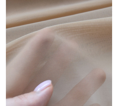 001-3 Телесная сетка-стрейч 702/232 Beige, Carvico, Италия