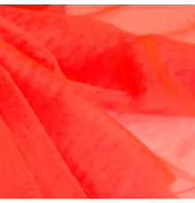 44 Флуо-светло-красный стрейч фатин