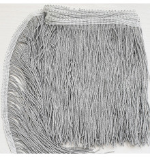 00-2 Серебряная бахрома 20см, silver