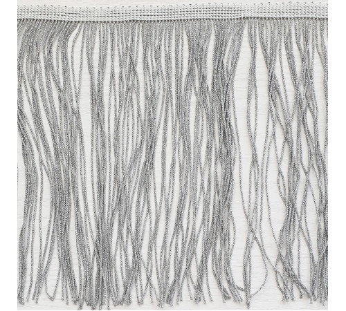 00-2 Серебряная бахрома 20см, silver