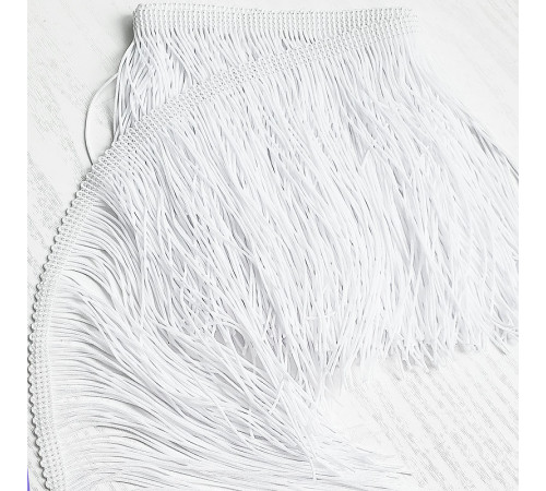 01 Белая бахрома 15см, white cold
