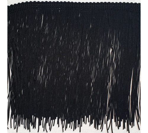 02 Черная бахрома 15см, black