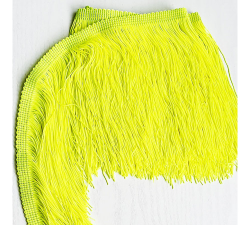 06 Флуо-желтая бахрома 15см, tropic lime