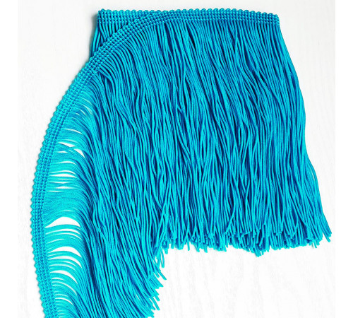 18 морская волна бахрома 15см, turqouise green