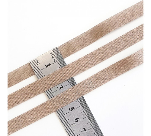 Тесьма эластичная  бретелечная (резинка) 10 мм, 1 м, Китай