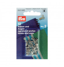 Крючки и петли PRYM, латунь, нержавеющие, №2