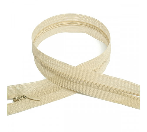 Застежка "молния" потайная, 50 см, цвет бежевый