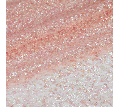 35-1 Розово-белое деграде глиттерная ткань, крупные блестки