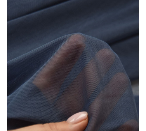 05-1 Серая, цвета грозового неба, сетка-стрейч, Турция