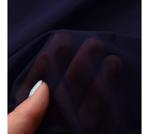 26 Черно-синяя сетка-стрейч, Blue Scuro, Carvico, Италия