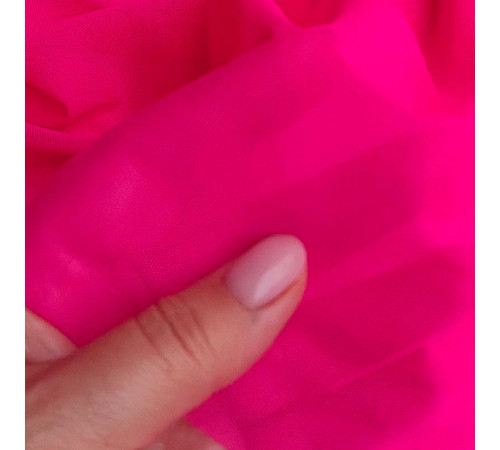 40-2 Флуо-розовая насыщенная сетка-стрейч, Neon Pink, Турция