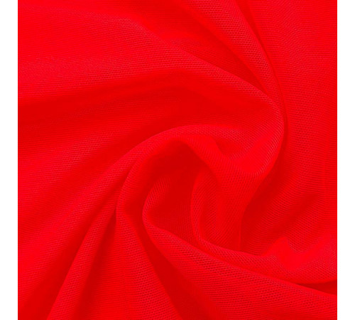 44 Флуо-светло красная стрейч-сетка, Китай