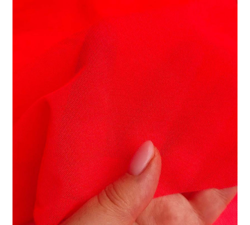 44 Флуо-светло красная стрейч-сетка, Китай