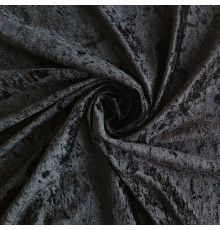02-4 Черный мокрый бархат, Италия, Carvico