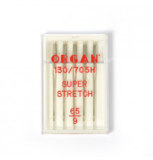 Иглы ORGAN Супер Стрейч №65 для бытовых швейных машин  (5 игл)