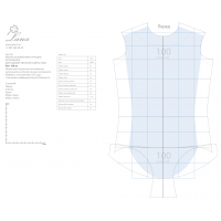 Лекала базовой конструкции гимнастического купальника. Все роста. PDF-файл