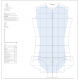 Лекала базовой конструкции гимнастического купальника. Рост 135см. PDF-файл + распечатанные лекала