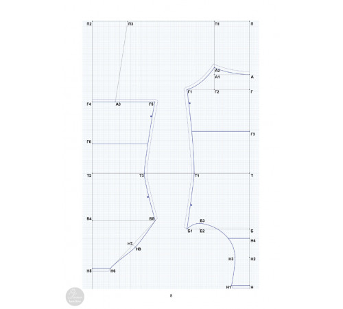 PDF-Лекала боди с тонкими бретелями под гимнастический купальник с инструкциями в PDF-формате.