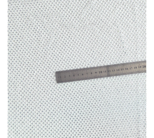 01-1 Белая крупно-ячеестая сетка со стразами, стразы Crystal