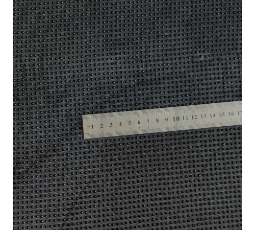 02-5 Черная стрейч-сетка со стразами, стразы Jet