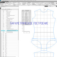 Параметрическое построение выкройки купальника для художественной гимнастики в Компас 3D